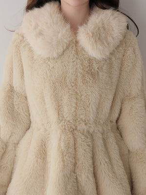 【Pre Order】Luxe fur fit line flare coat(eme11161)