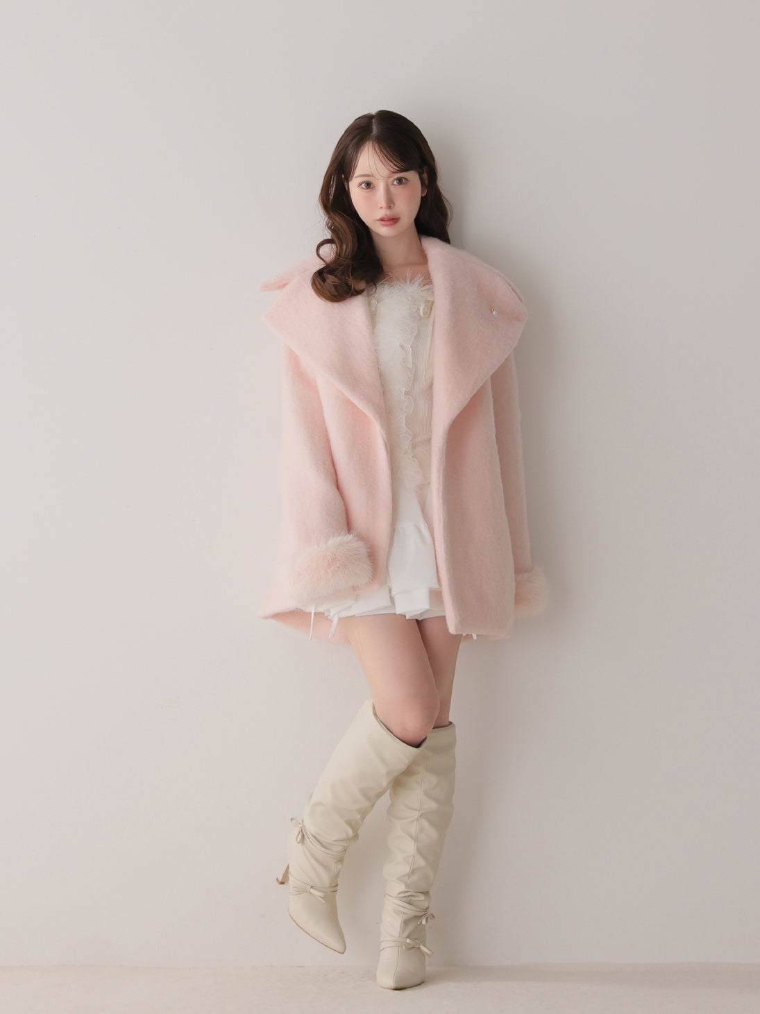model：162cm　(size：F　color：Pink)