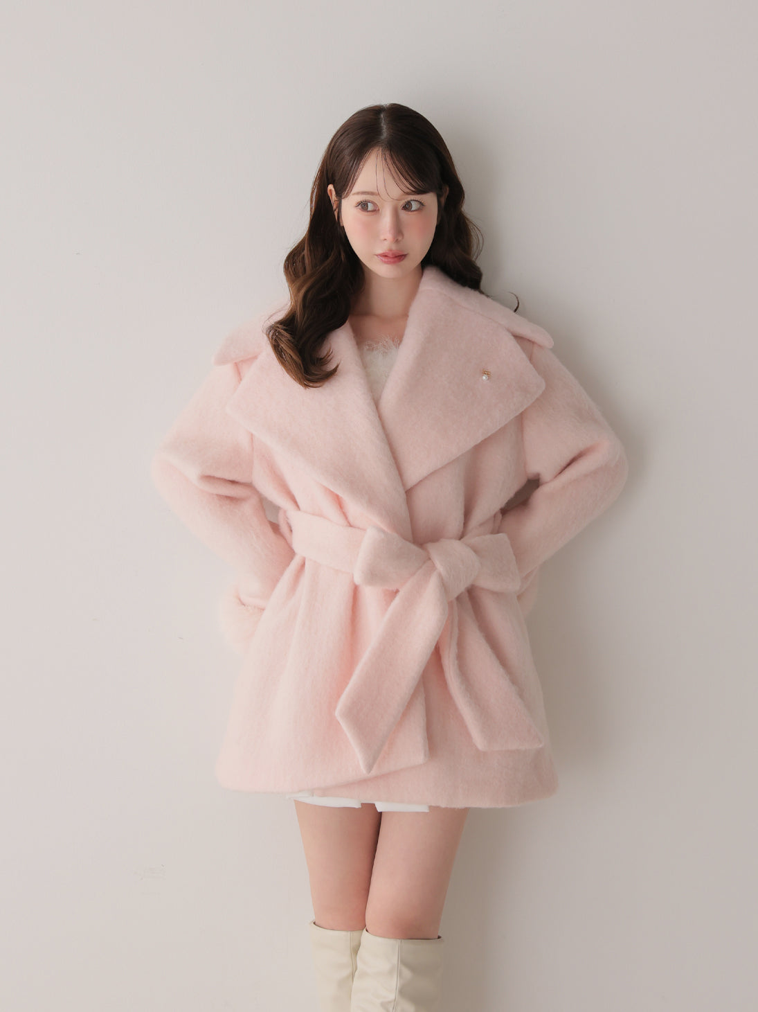 model：162cm　(size：F　color：Pink)