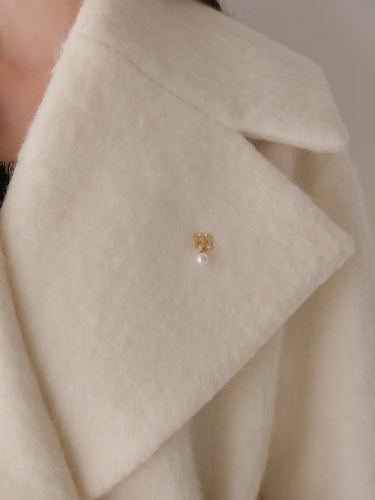 【Pre Order】Fur cuffs ribbon belted coat(eme11162)