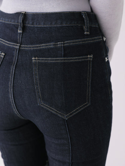 Side cut lace ribbon denim(eme11164)