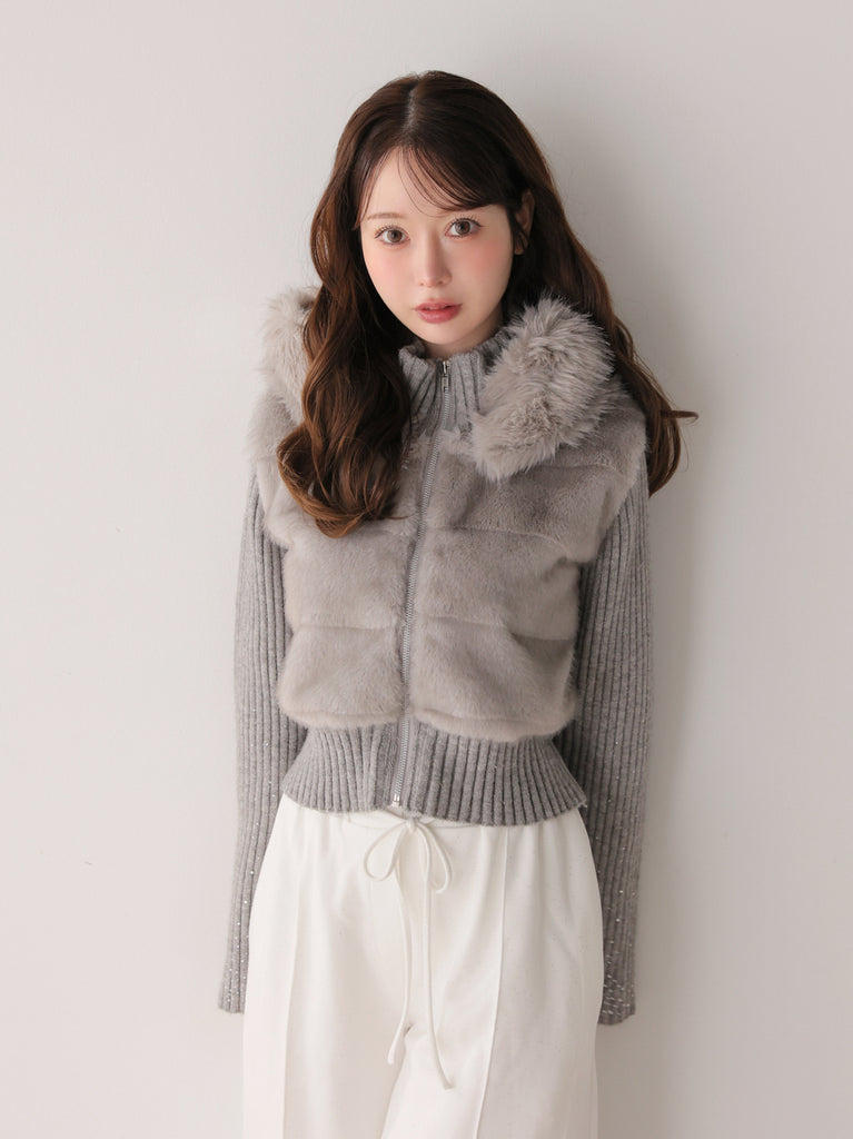 model：162cm　(size：F　color：Gray)