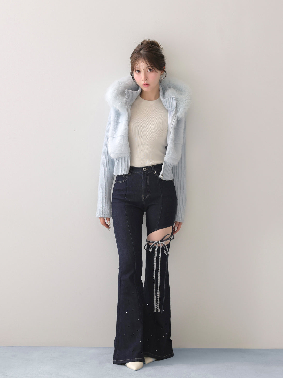 model：160cm　(size：S　color：Navy)