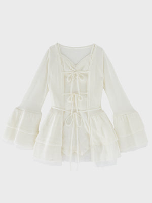 Airy frill knit three piece setup(eme11167)