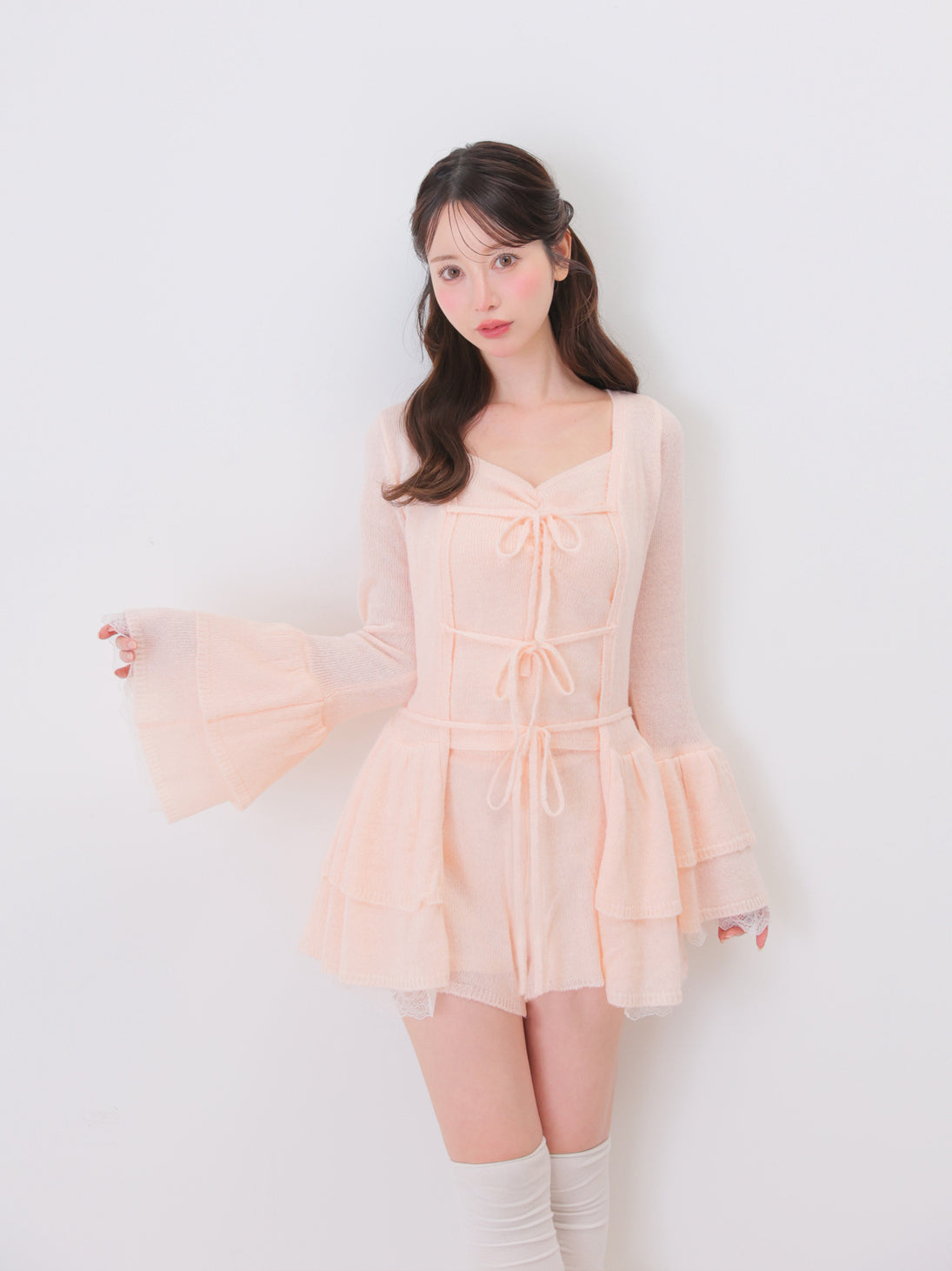 model：162cm　(size：F　color：Pink)