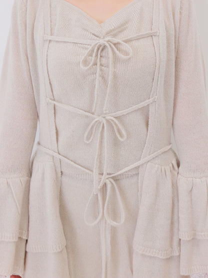 Airy frill knit three piece setup(eme11167)