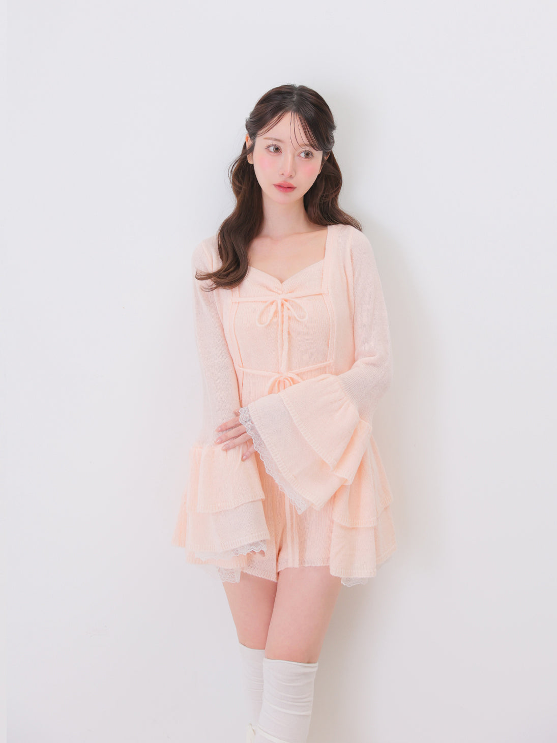 model：162cm　(size：F　color：Pink)