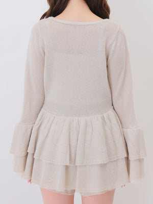 Airy frill knit three piece setup(eme11167)