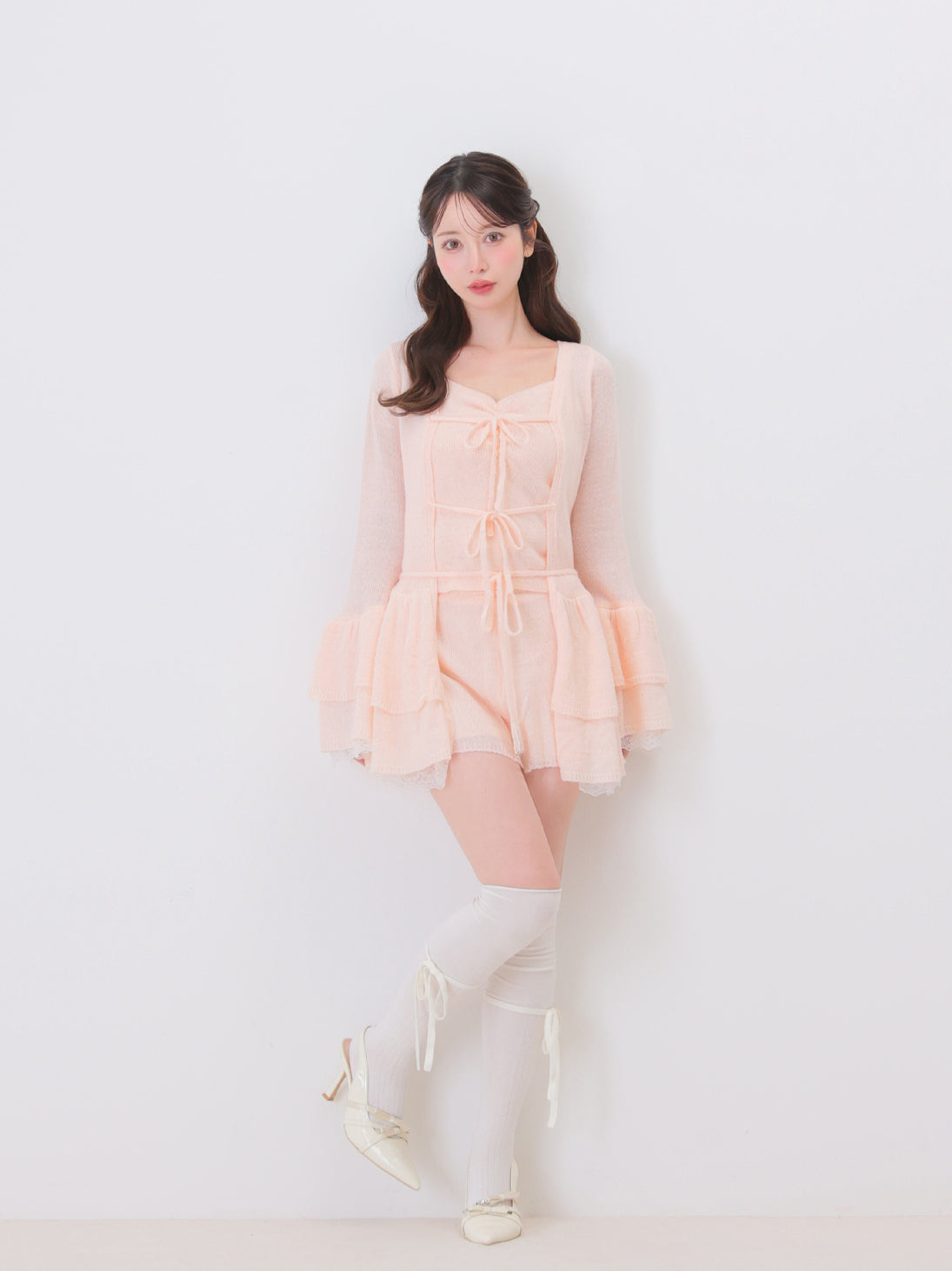 model：162cm　(size：F　color：Pink)