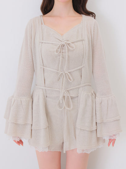 model：162cm　(size：F　color：Greige)