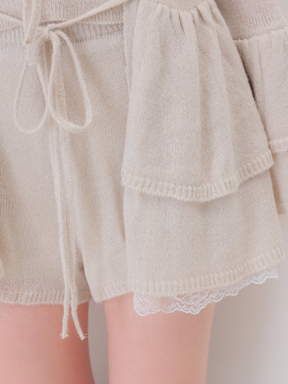 Airy frill knit three piece setup(eme11167)