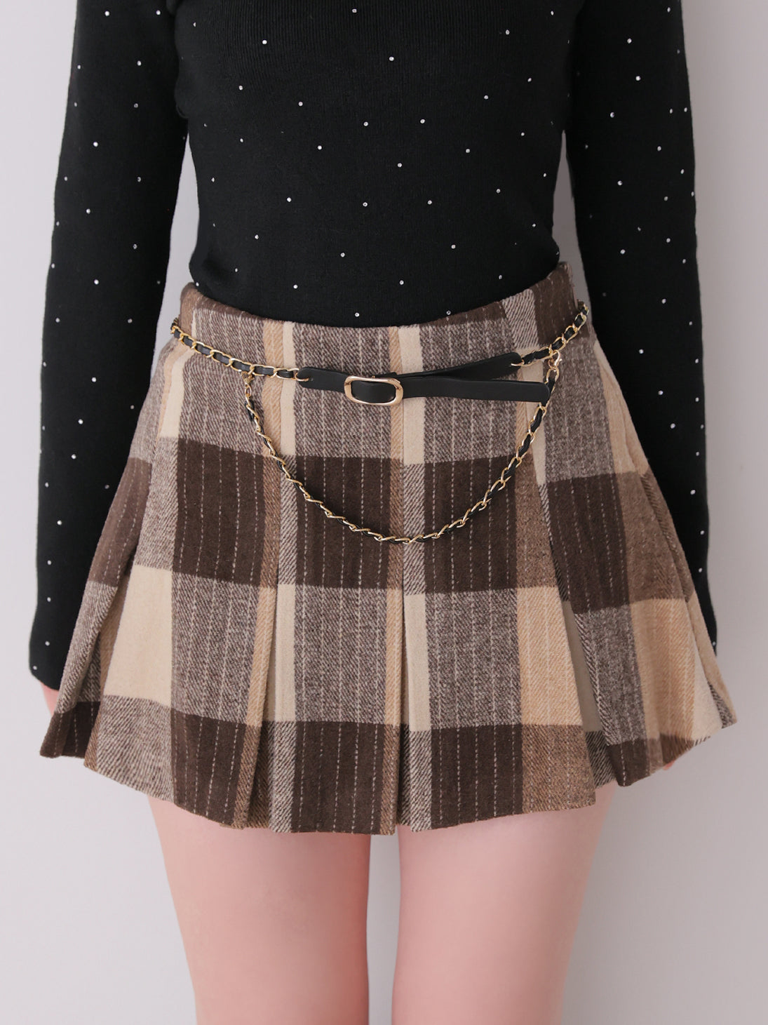 model：162cm　(size：F　color：Brown)