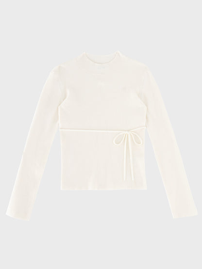 Daily line ribbon knit tops(eme11194)