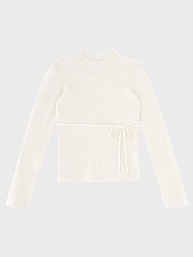 Daily line ribbon knit tops(eme11194)