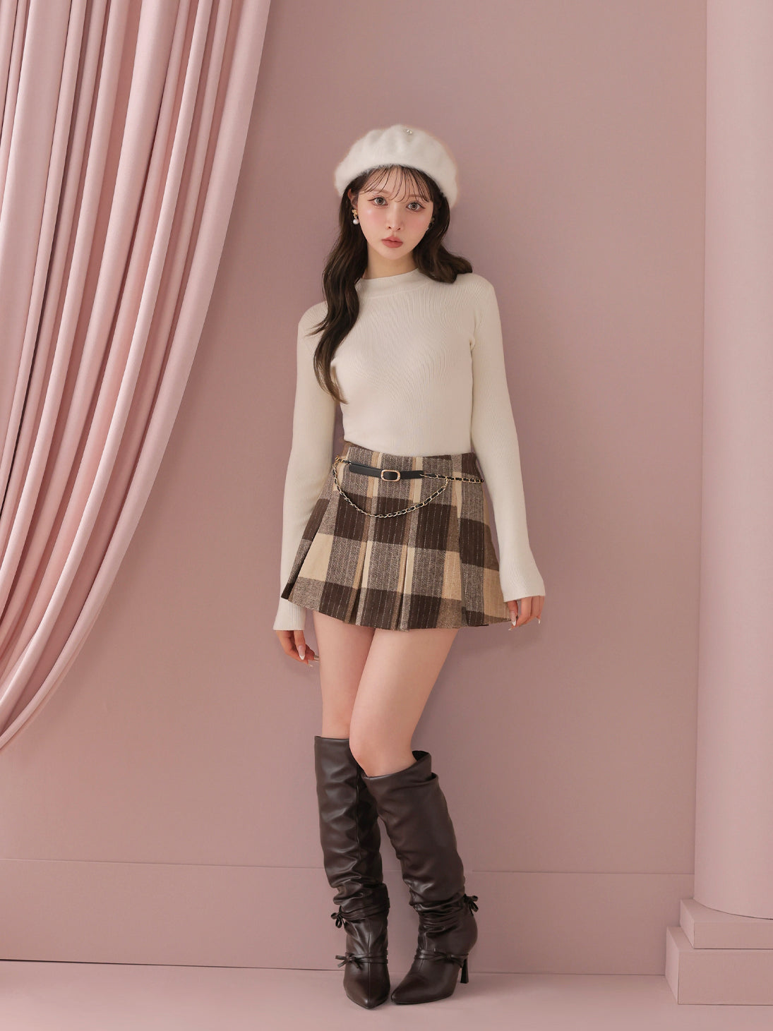 model：160cm　(size：F　color：Ivory)