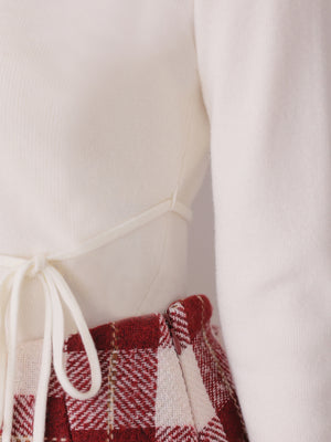 Daily line ribbon knit tops(eme11194)