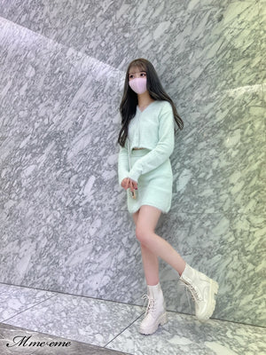 【SALE】Sequin shaggy knit skirt(eme10216)