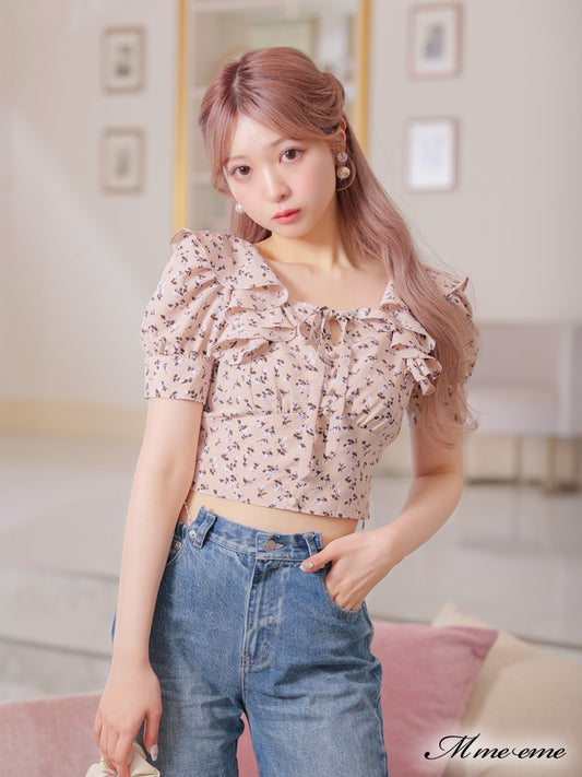 【SALE】Feminine flower print tops (eme10242)
