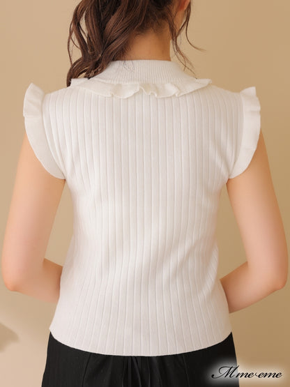 【SALE】Maid-like sleeveless knit (eme10232)