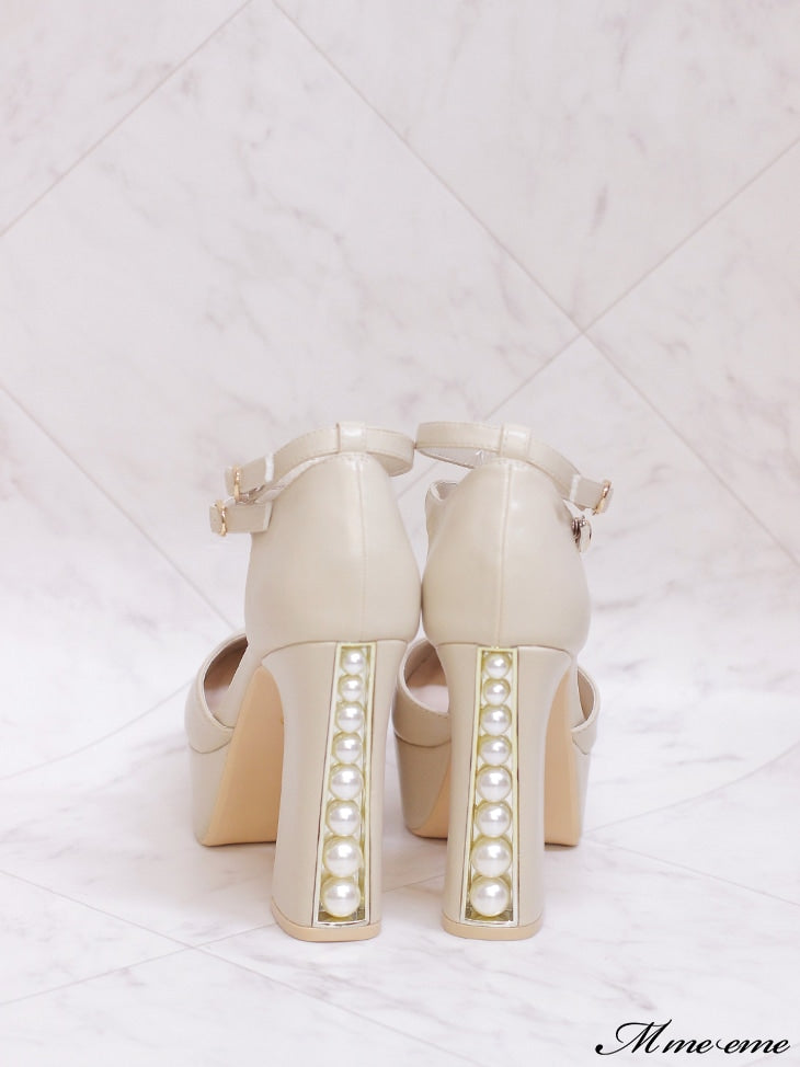 【SALE】Pearl heel pumps (eme10288)