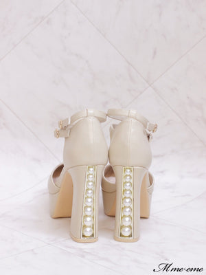 【SALE】Pearl heel pumps (eme10288)