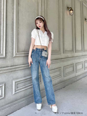 【SALE】Lace collar tweed jacket (eme10404)