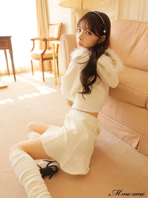 【SALE】Lame tweed mini skirt (eme10421)