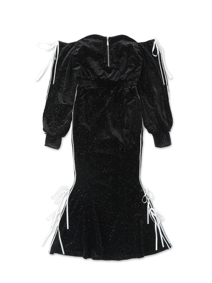 【SALE】Side line velour mermaid one piece(eme10456)