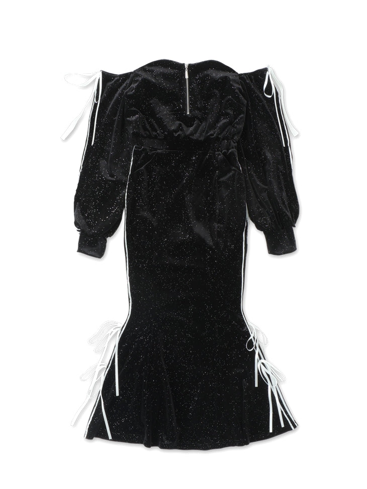 【SALE】Side line velour mermaid one piece(eme10456)