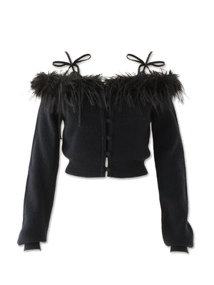 Feather ensemble knit tops(eme10366)