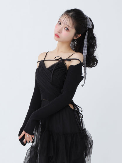 model：160cm　(size：F　color：Black)