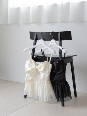 Ribbon bijou peplum cami bustier(eme10482)