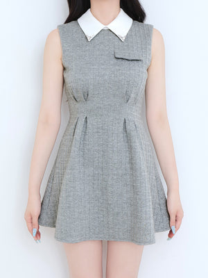 Bijou collar ribbon mini onepiece(eme10518)
