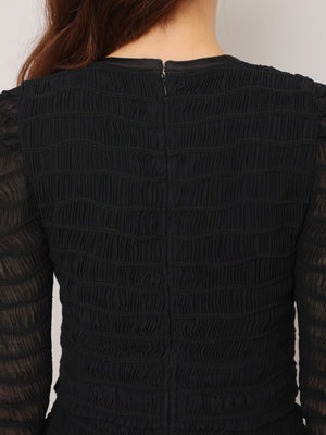 ribbon shirring mini onepiece(eme10719)