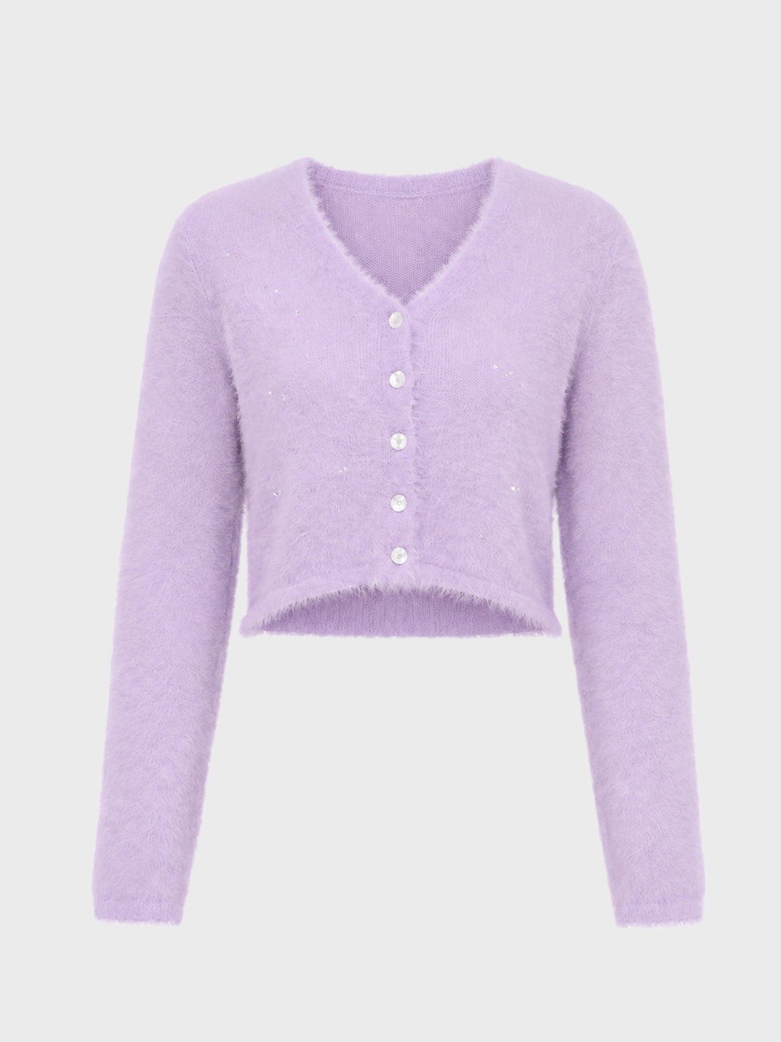【SALE】【70％OFF】Sequin shaggy knit cardigan(eme10213)