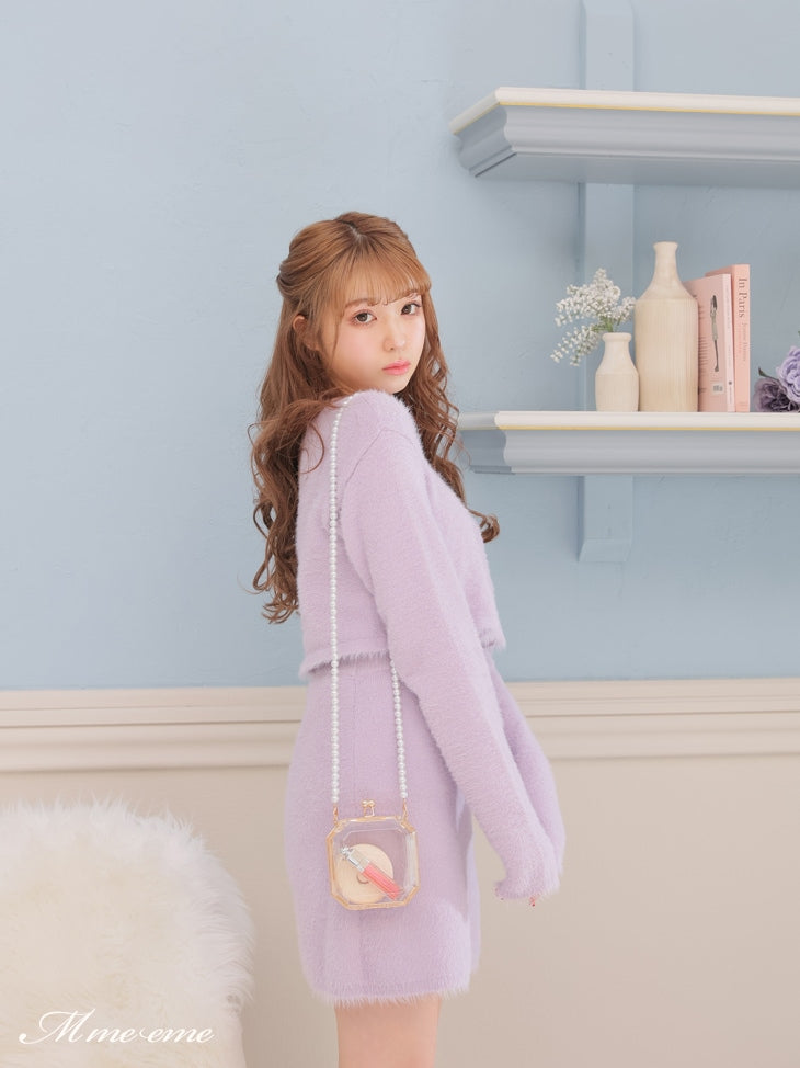 【SALE】Sequin shaggy knit skirt(eme10216)