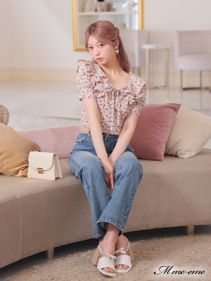 【SALE】Feminine flower print tops (eme10242)