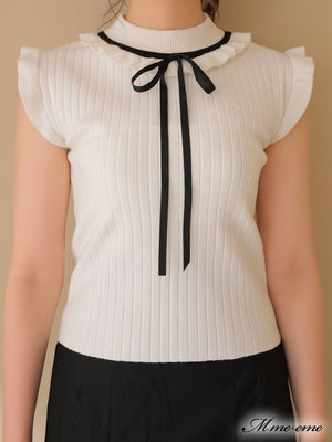【SALE】Maid-like sleeveless knit (eme10232)