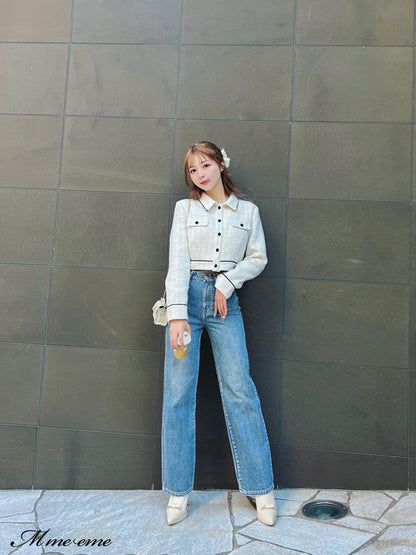 【SALE】Waist cut straight denim (eme10315)