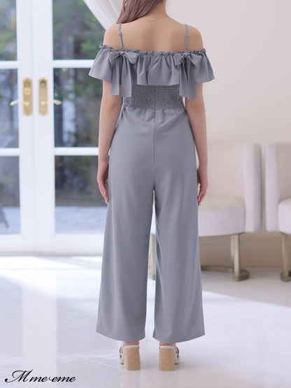 【SALE】Ruffle ribbon combineson (eme10407)