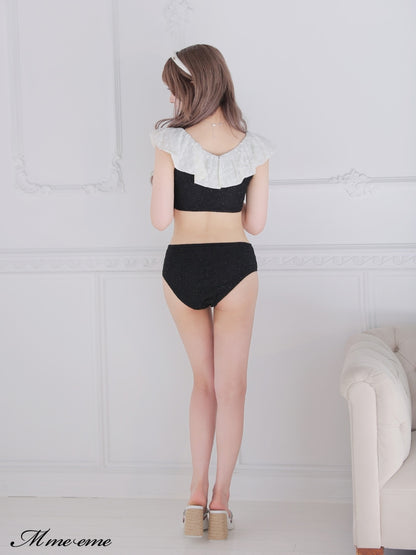 【SALE】Ribbon × glitter lace swimwear (eme10408)