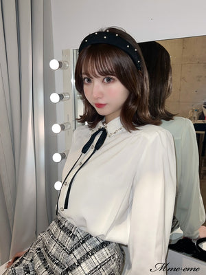 【SALE】Lame tweed trapezoidal skirt (eme10507)