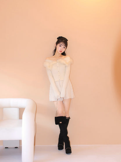 【SALE】Heart cable knit pants (eme10260)