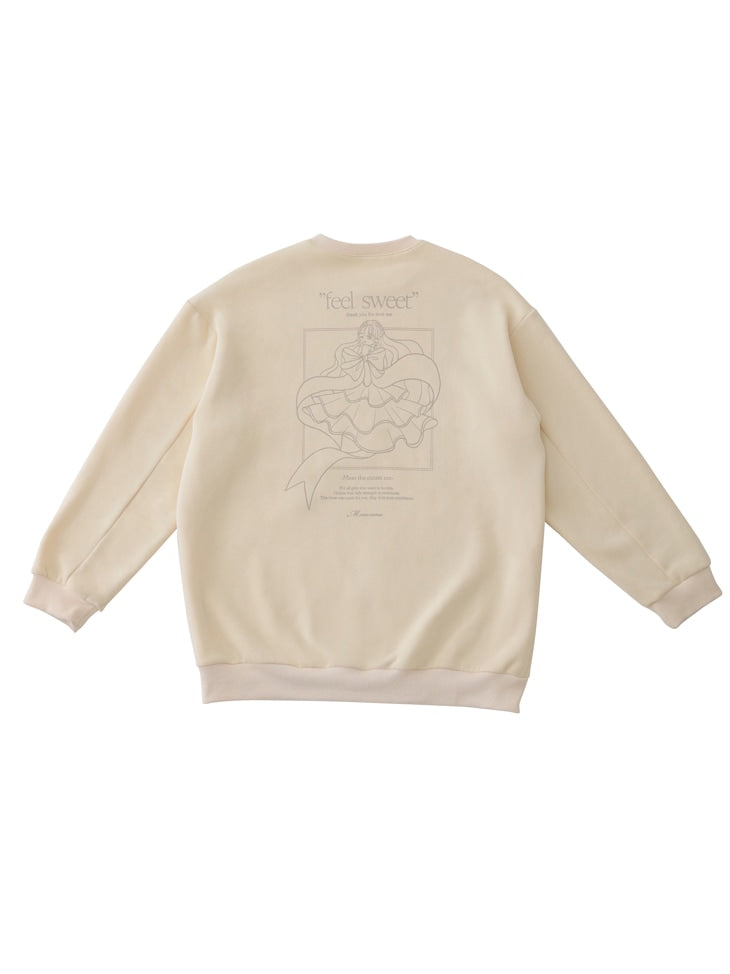 【sale】Back printed sweatshirt dress (eme10336)