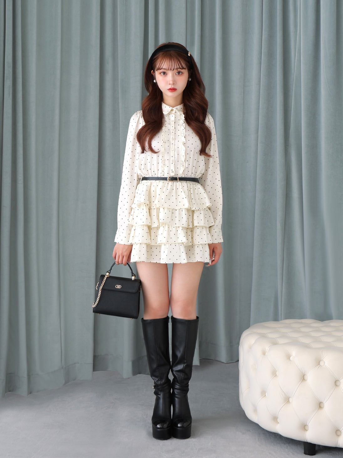 ワンピース M me eme Classical dot tiered onepiecee Classical dot tiered onepiecee(eme10727) – M me eme