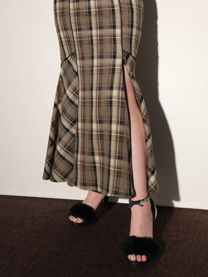 Fur sleeve mermaid onepiece(eme10718)