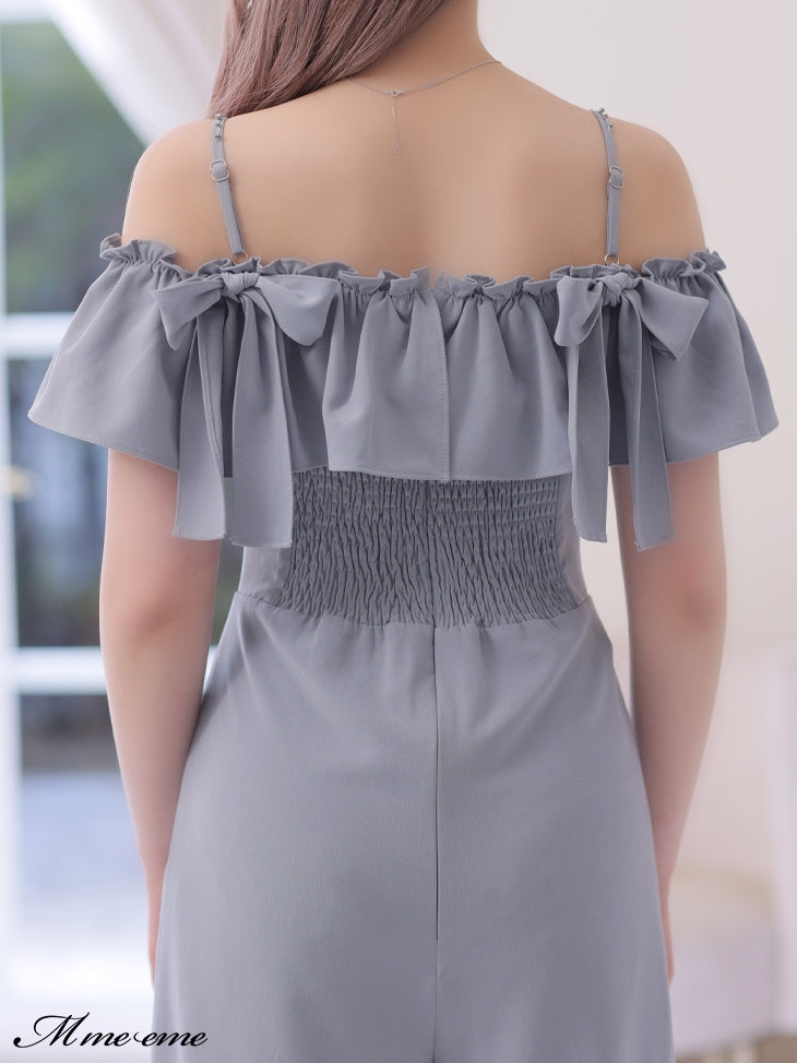 【SALE】Ruffle ribbon combineson (eme10407)
