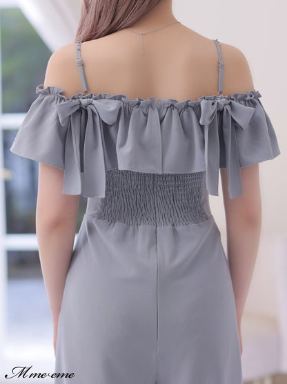 【SALE】Ruffle ribbon combineson (eme10407)
