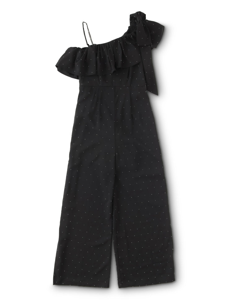 One shoulder ruffle all in one (eme10443)