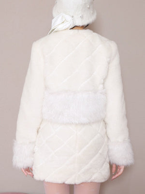 Shine bijou fake far jacket(eme10357)